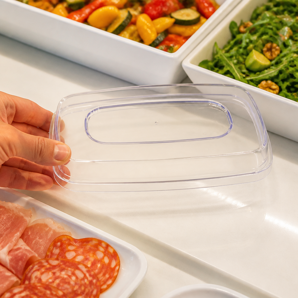 Clear commercial food cover 180 x 110mm for display
