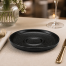 Commercial Black Saucers 120mm - Set of 6 for Beverages