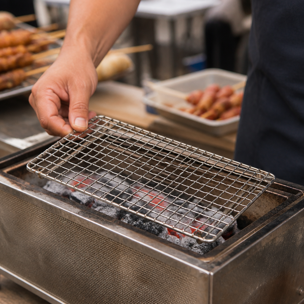 Commercial Konro Grill Spare Mesh 280x175mm Stainless Steel