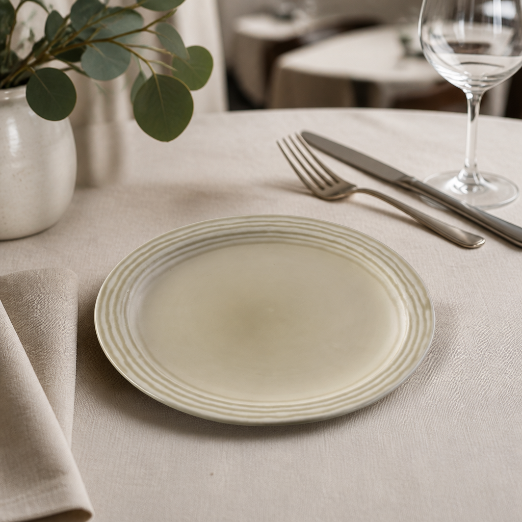 Commercial 203mm rustic plates for catering - 12 pack