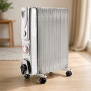 2kW Oil Filled Radiator with 24hr Timer and Adjustable Thermostat
