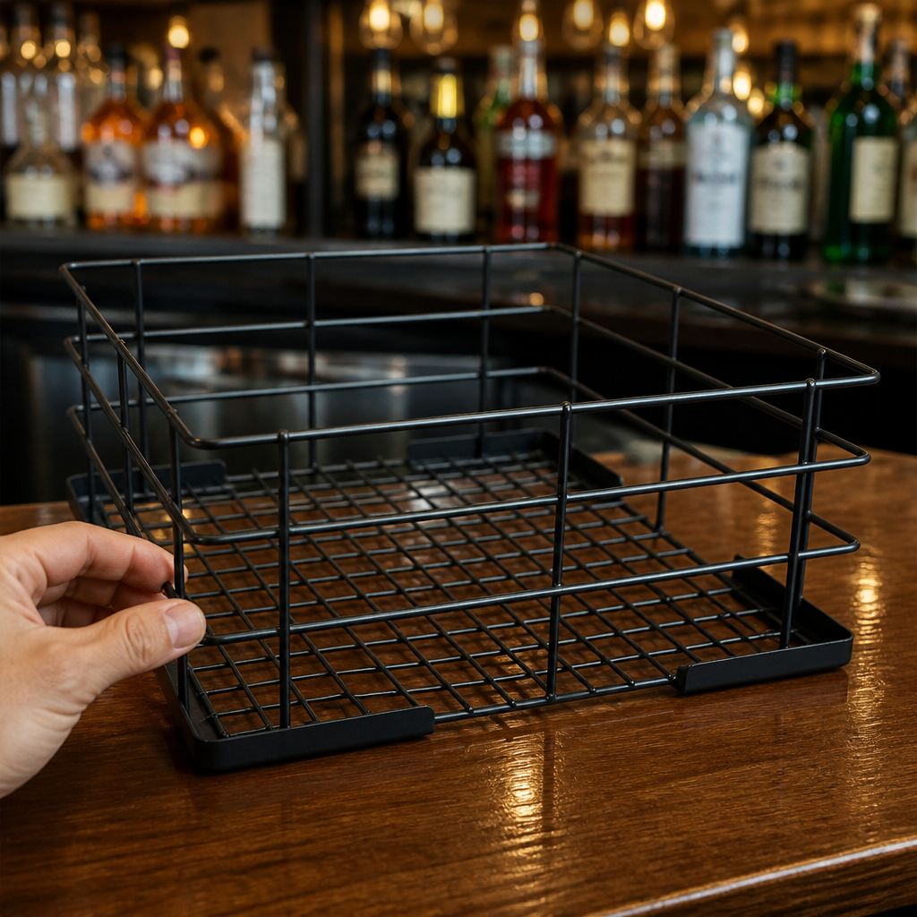 High Sided Glass Basket 500mm for commercial warewashing