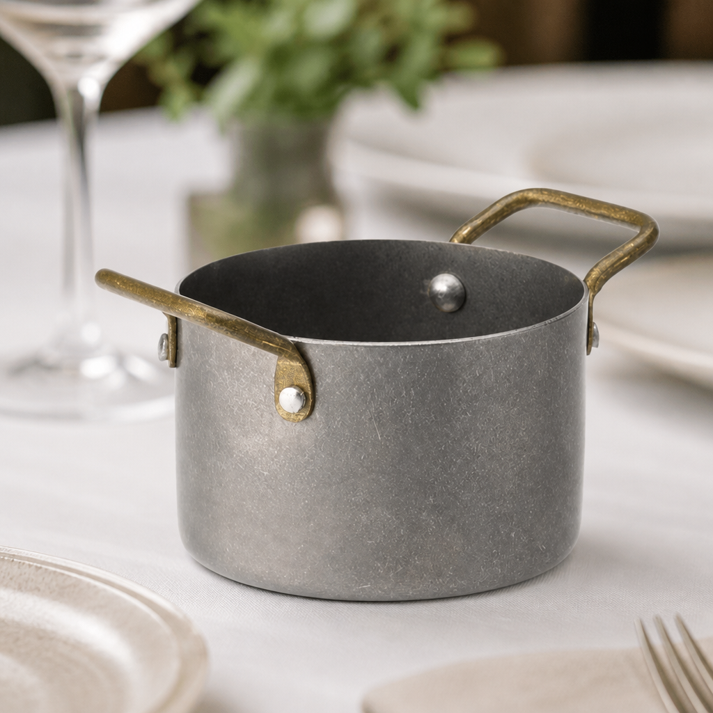 Mini Stainless Steel Balti Dishes Set of Six 3.5 Inch