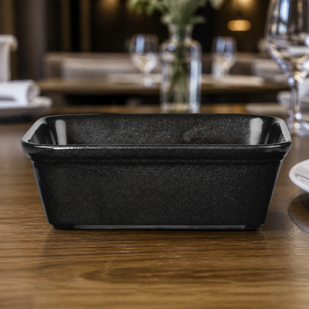 Black Rectangular Dishes 160x 120mm (12 Pack)