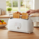 High-Performance Four Slice Toaster with Browning Control, Auto Pop-Up, and Easy Clean Crumb Tray in White Finish