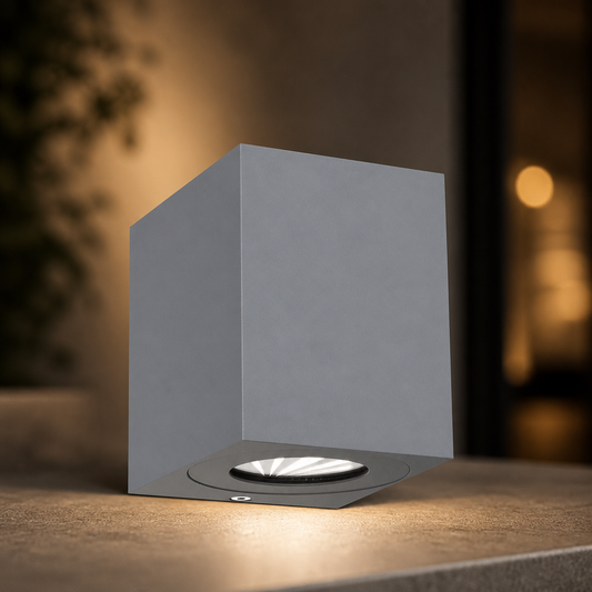 Outdoor Wall Light with Integrated LED and Customizable Patterns