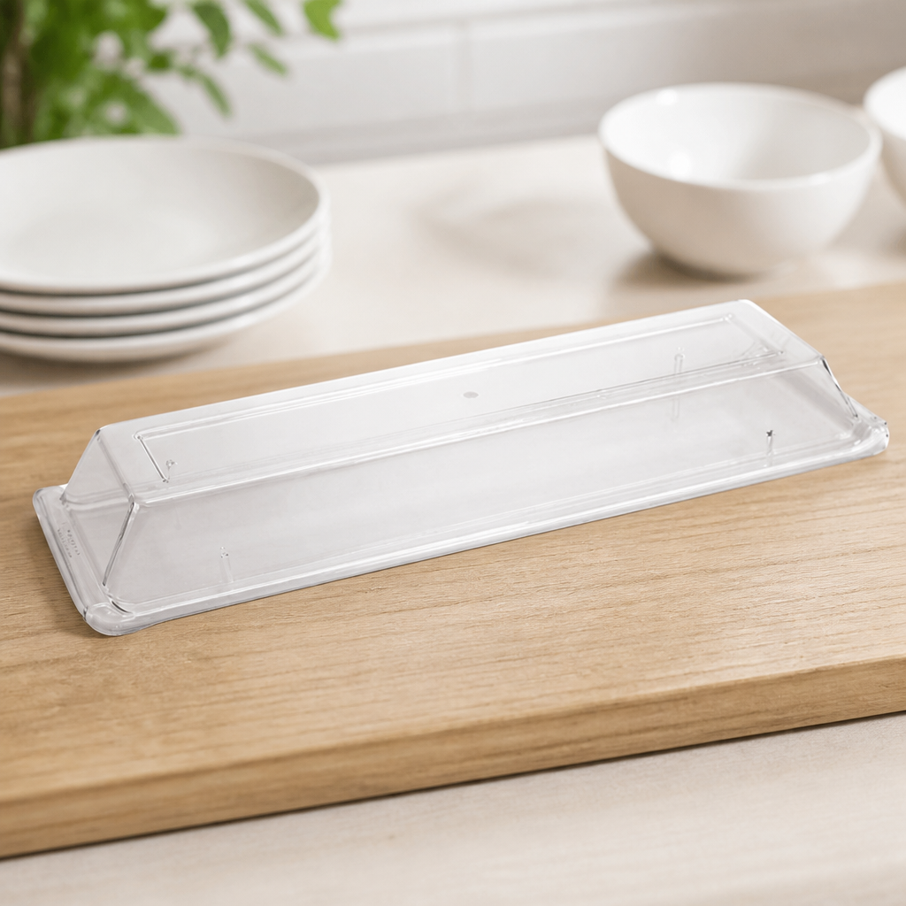 Clear Plastic Tray Covers 460 x 100mm 2 Pack
