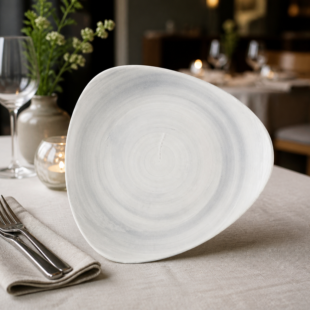 Commercial Canvas Grey Plates 229mm 12 Pack