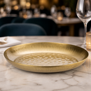 Commercial Seafood Serving Bowl 350mm Vintage Gold Finish