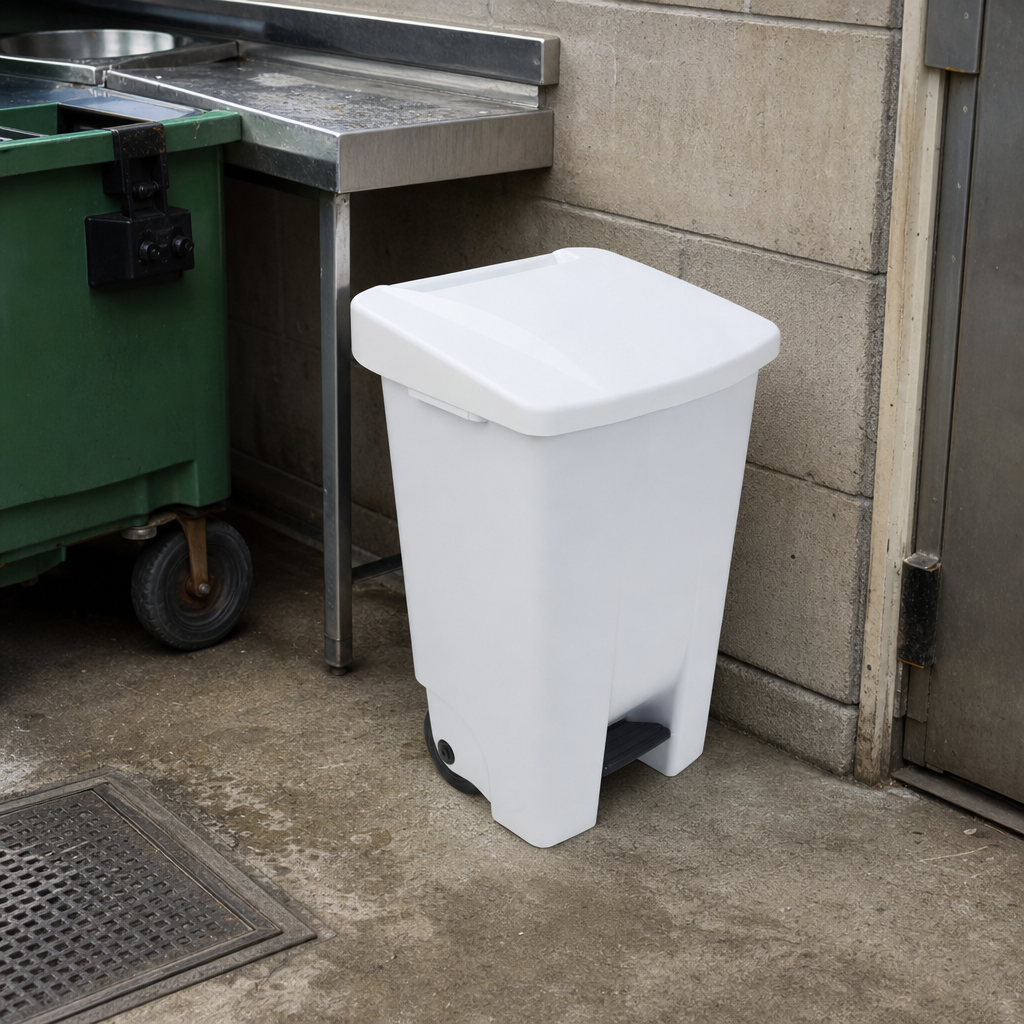80L Mobile Pedal Food Waste Bin