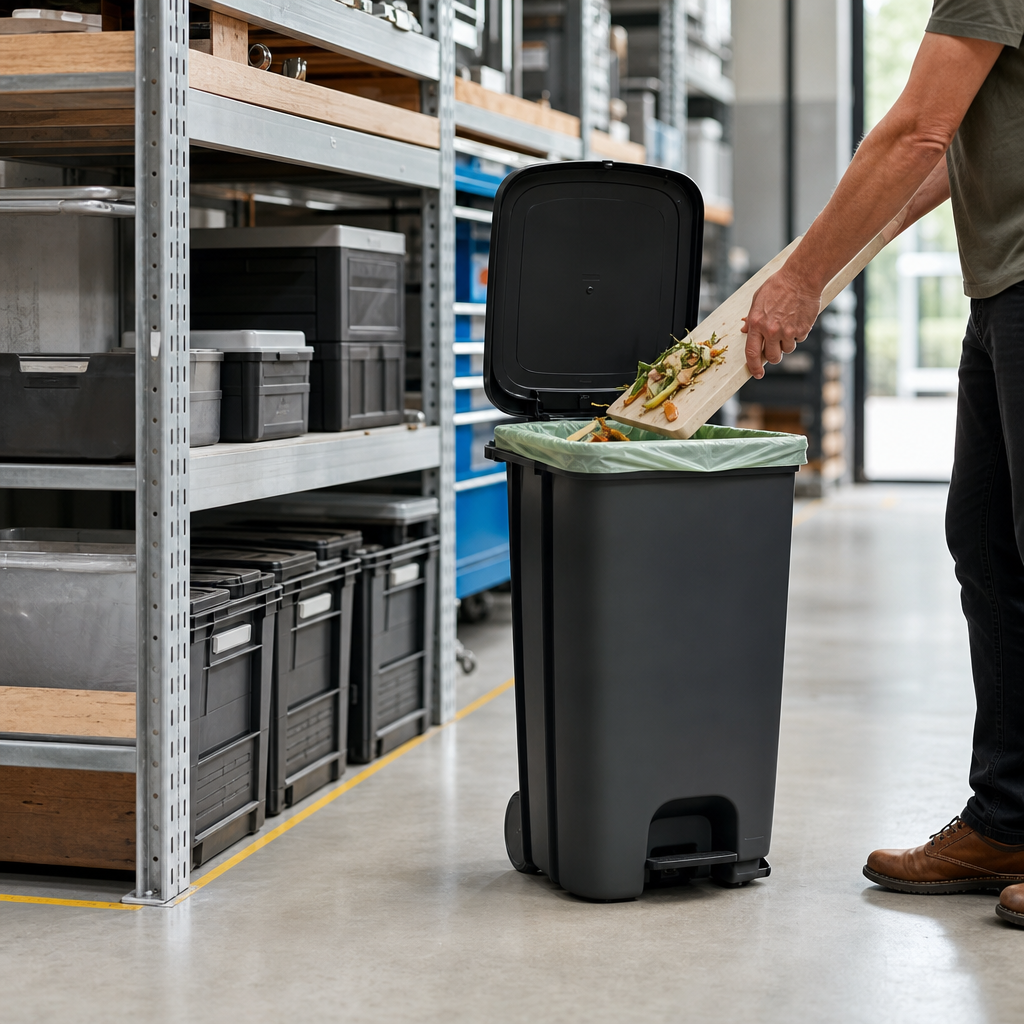 80L Mobile Pedal Food Waste Bin