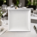 Commercial Porcelain Square Serving Plates 295mm White 6 Pack