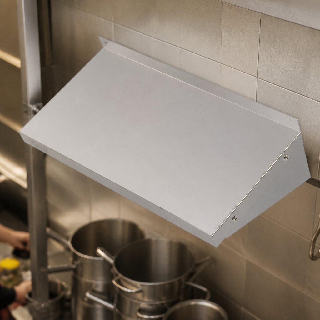 Commercial Stainless Steel Wall Shelf 600mm 50kg Capacity