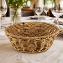 200mm Commercial Round Basket Beige Polypropylene and Steel