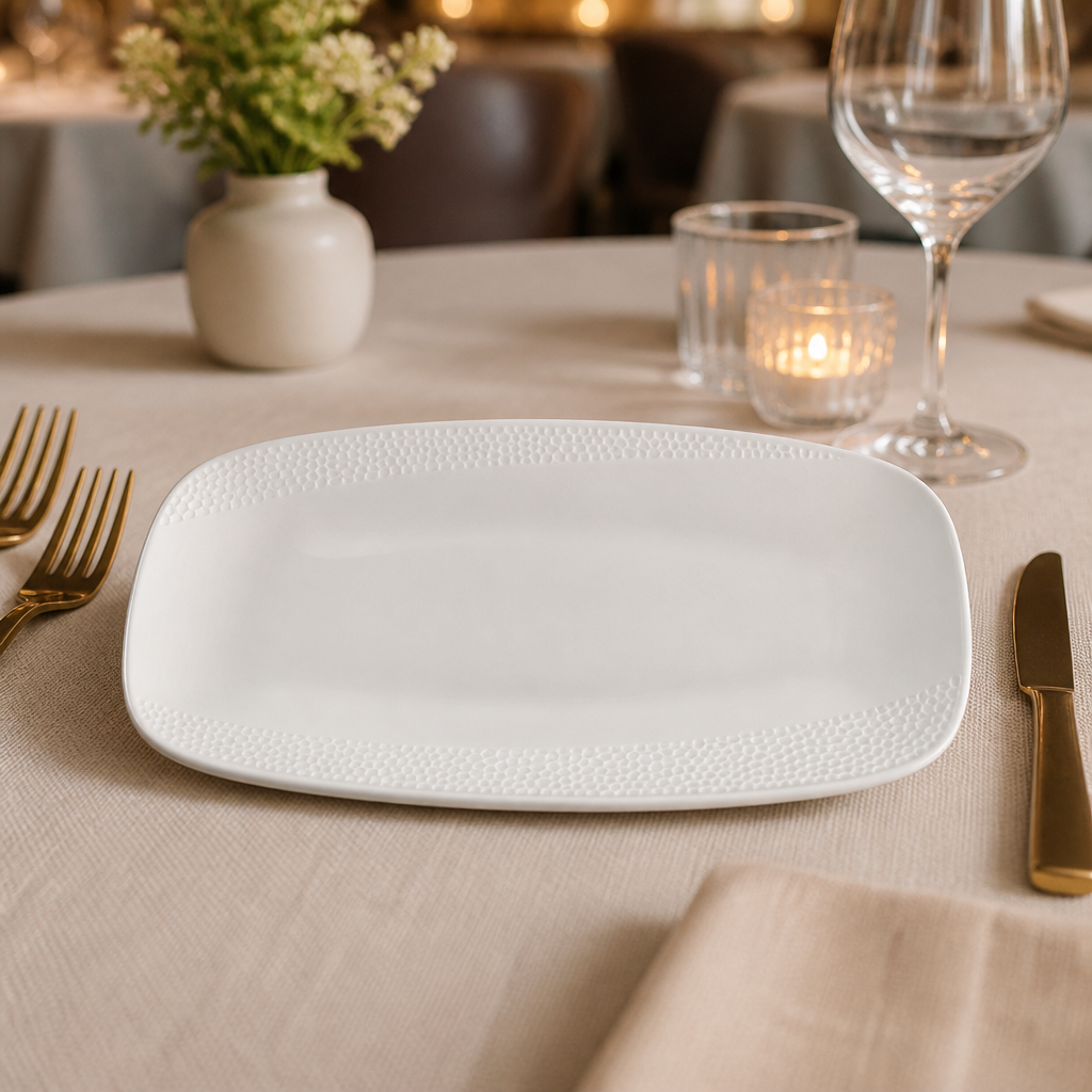 Commercial Oblong Plates 150 x 295mm 12 Pack