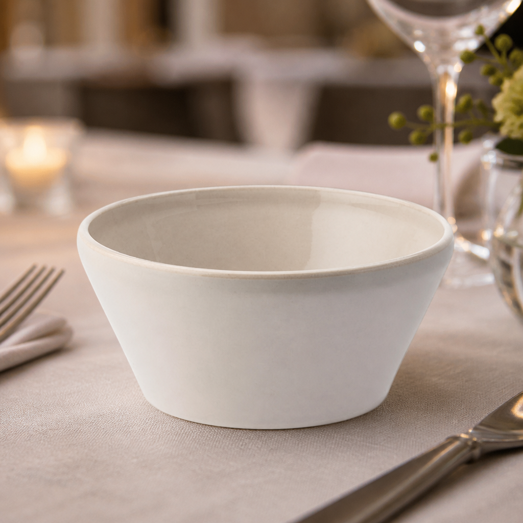 Set of 6 Commercial Stone Bowls 150mm for dining