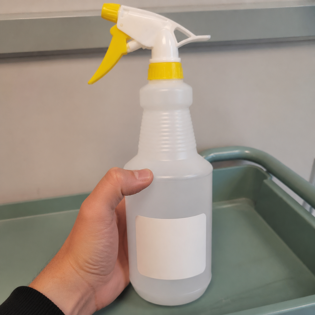 750ml yellow commercial colour-coded trigger spray bottle