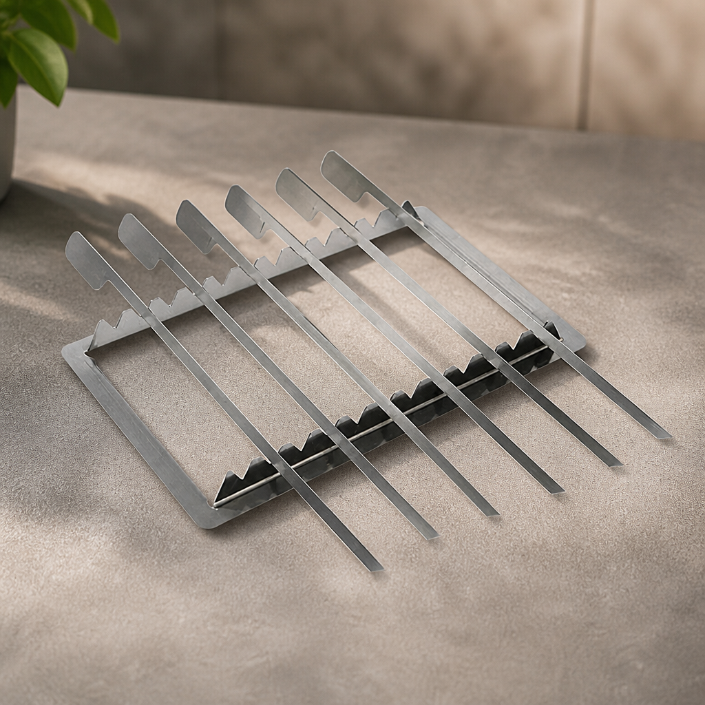 Commercial Skewer Rack with 6 Skewers for Konro Grill