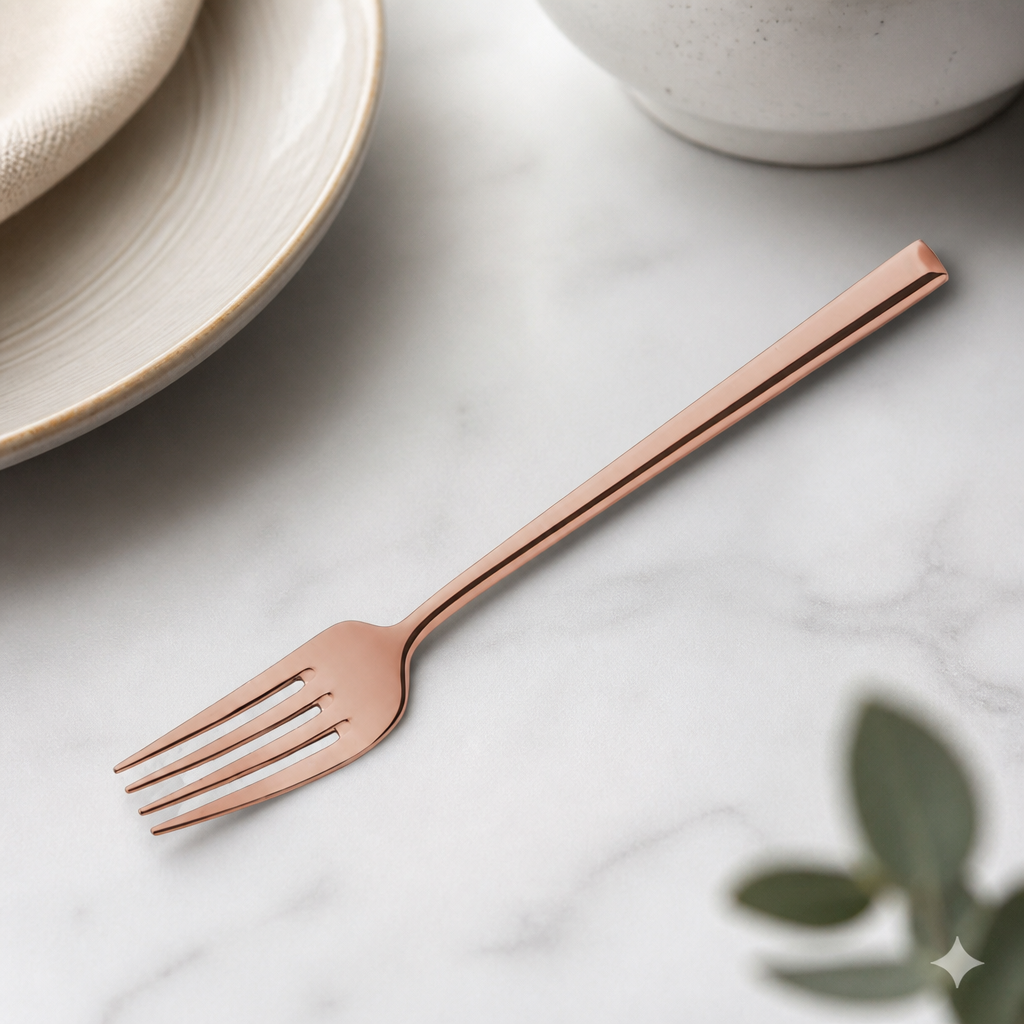Copper Dessert Forks 12 Pack Commercial Tableware Set