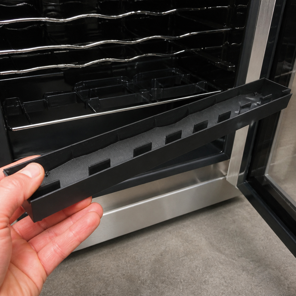 Commercial drip tray for wine cooler, 53x515mm plastic