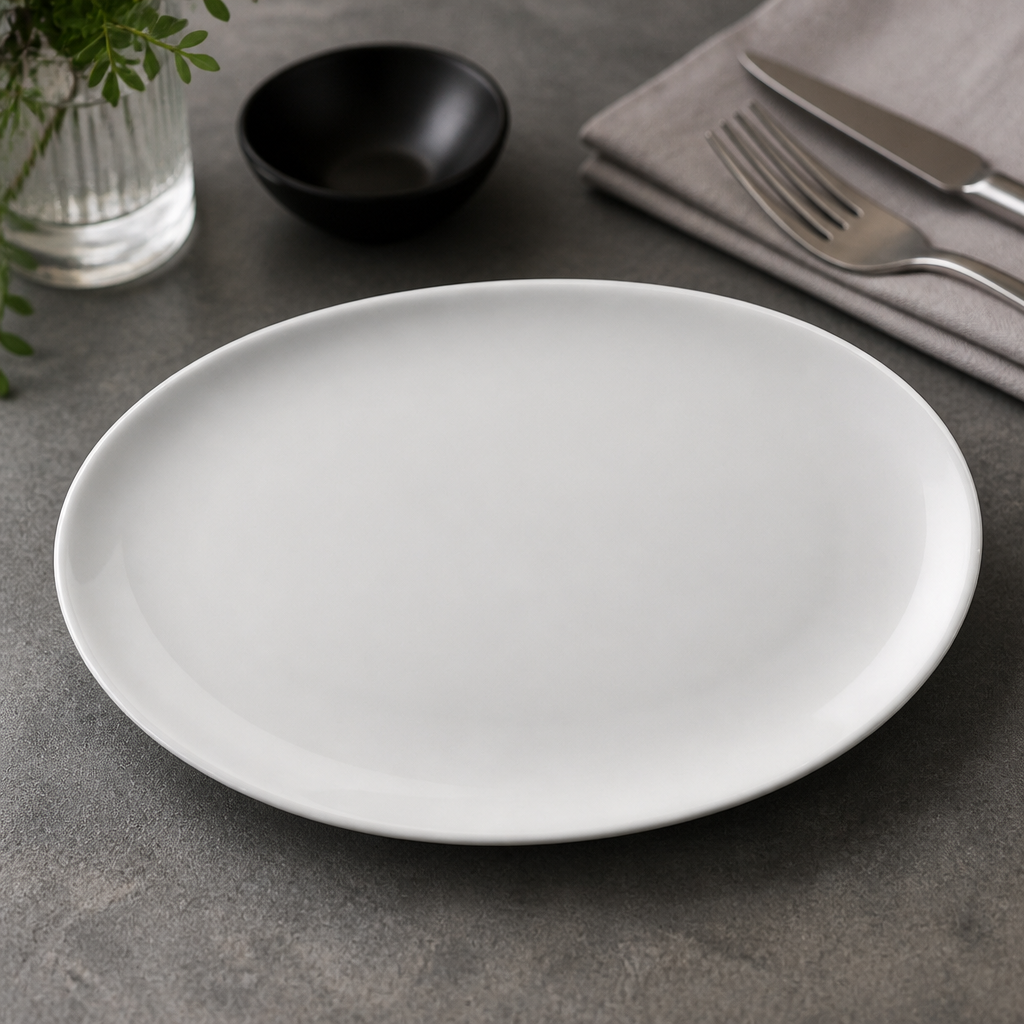Commercial Oval Coupe Plates 254x197mm - 12 Pack