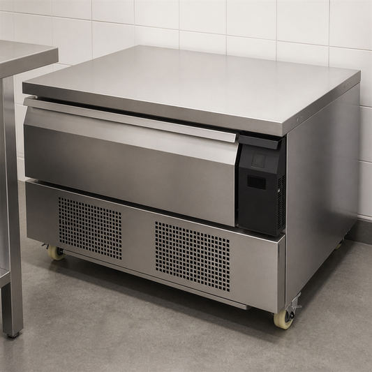 Dual Temperature Counter Fridge Freezer 2xGN Commercial Unit