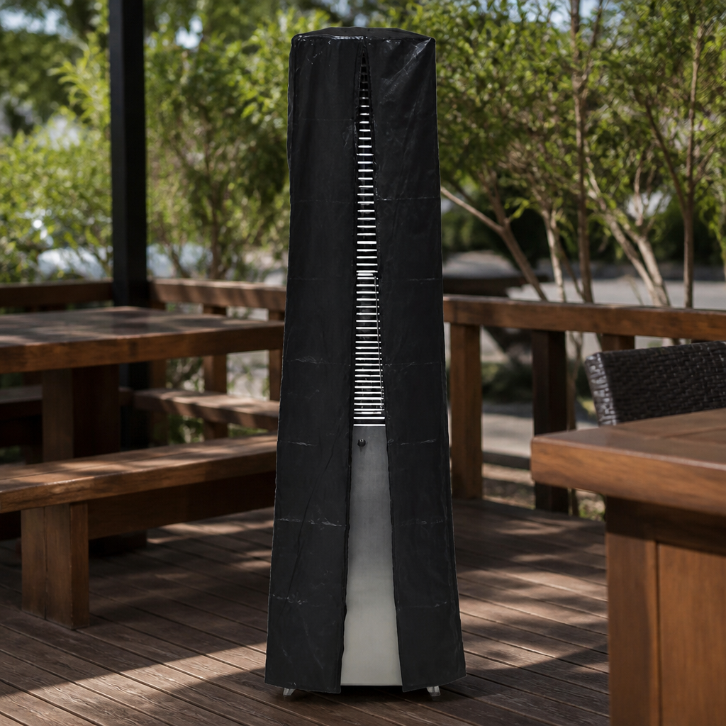 Weatherproof patio heater cover 2100mm high grey polyester