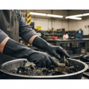 Premium Heavy Duty Extra Thick Rubber Gloves with Cotton Flock Lining for Superior Chemical and Mechanical Protection