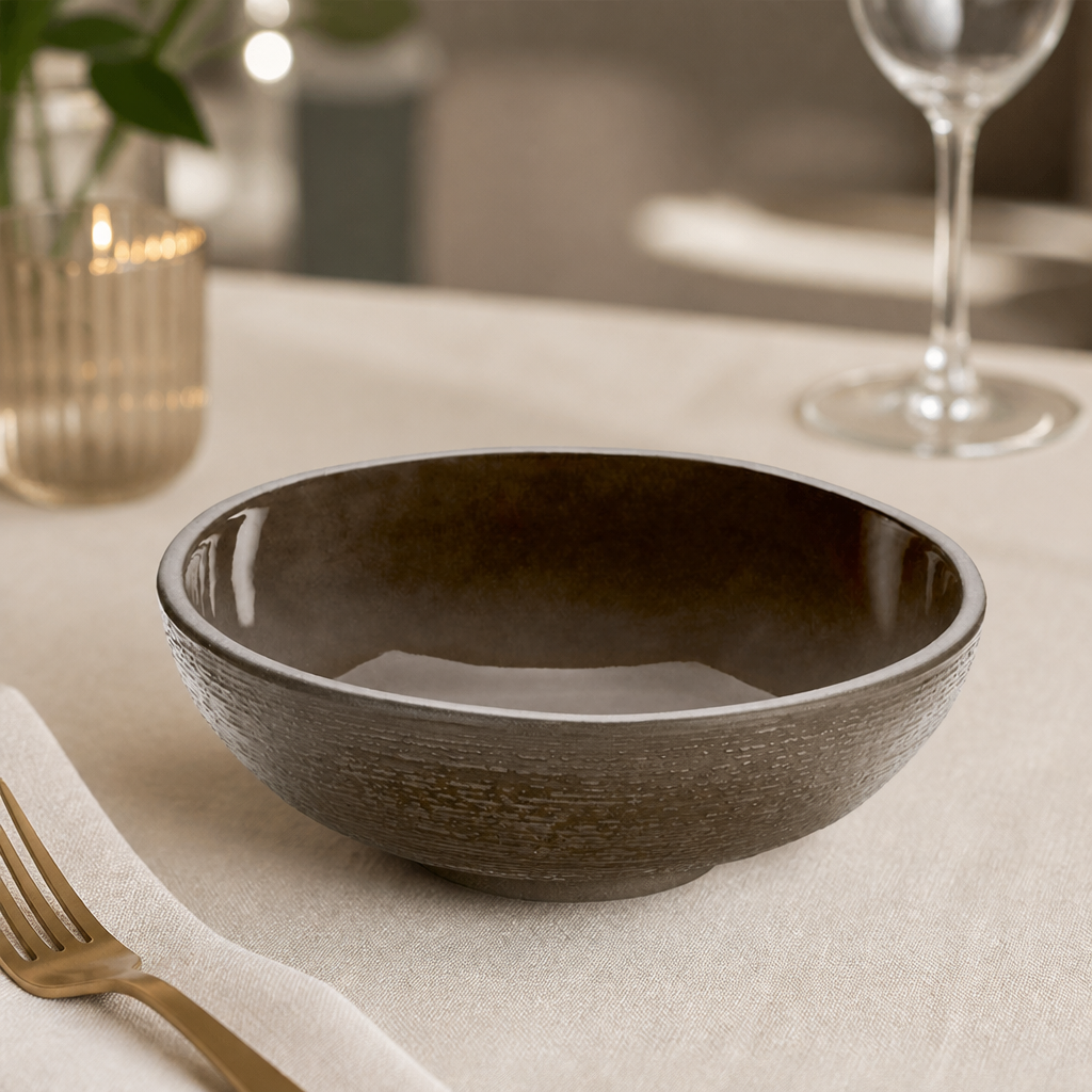 Commercial stoneware bowls 140mm - 6 pack for catering use