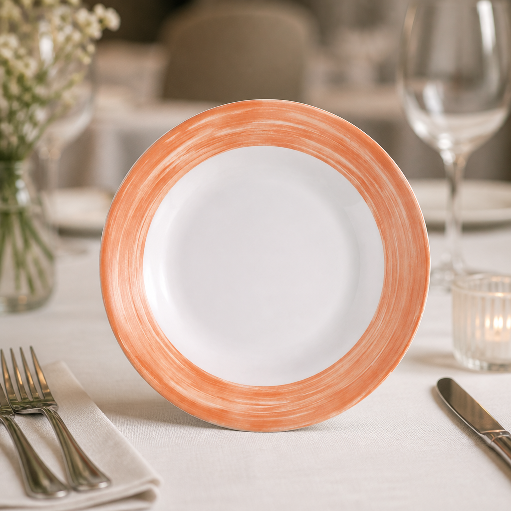 Commercial Soup Plates 225mm Pack of 12 for Foodservice