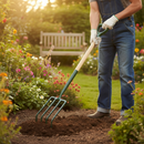 Premium Solid Socket Garden Digging Fork - Heavy Duty Tool for Efficient Soil Cultivation and Gardening Tasks
