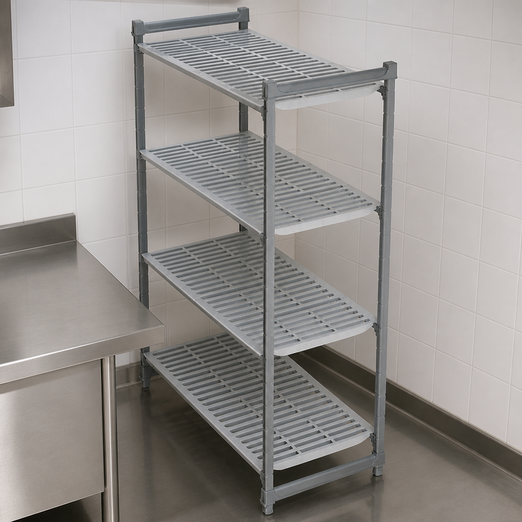 Commercial Cold Room Racking 4 Tier Shelving Unit 1830 x 765mm