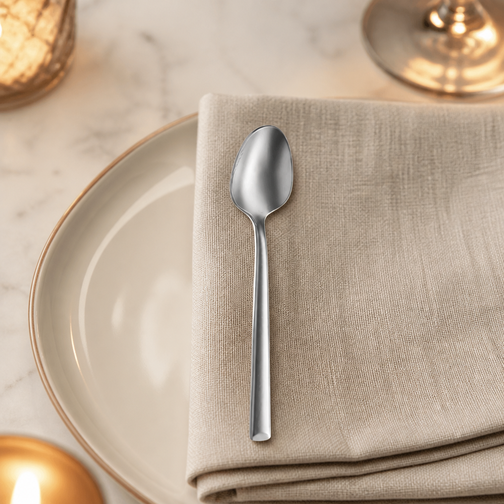 Set of 12 medium teaspoons for commercial catering use