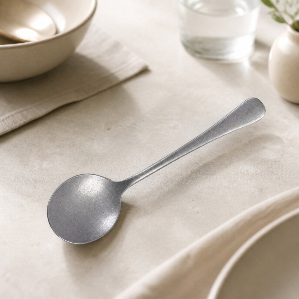 Commercial Stainless Steel Soup Spoons 12 Pack Vintage Style
