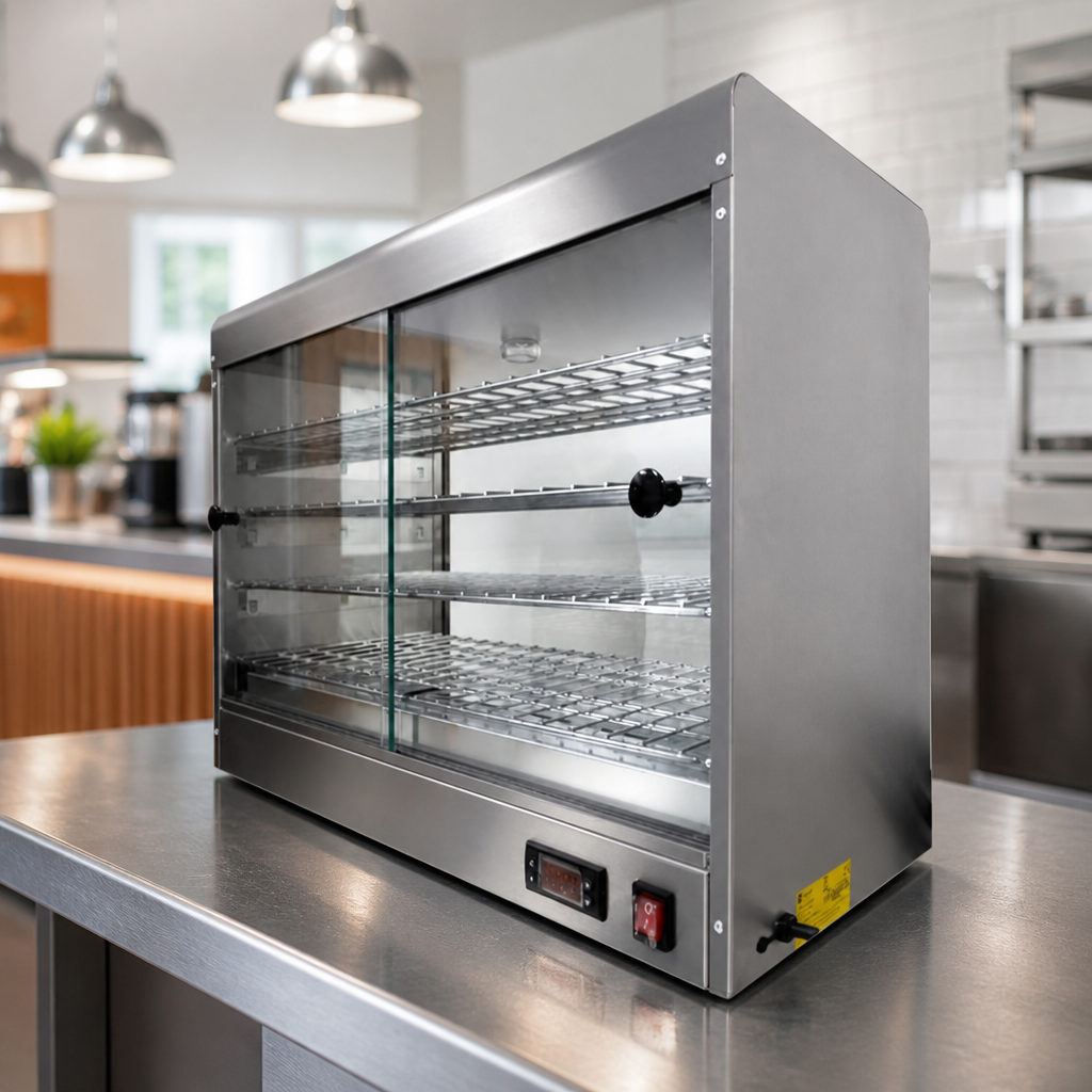 Commercial Electric Heated Pie Cabinet with 4 Shelves 70L