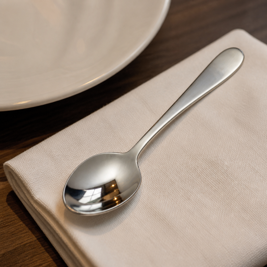 Commercial Dessert Spoons 12 Pack Polished Stainless Steel