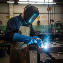 Premium 14-Inch Leather Welding Gauntlets with Cotton Lining for Maximum Protection and Comfort in Metal Handling