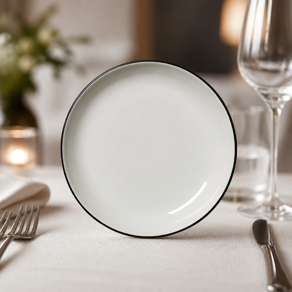 Commercial Coupe Plates 165mm Rimless Design 12 Pack