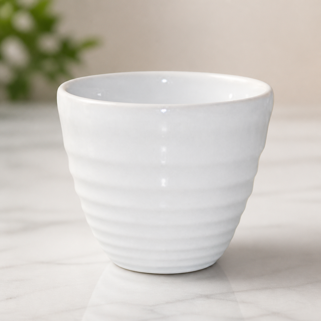 Commercial Porcelain Dip Pots 57ml - 12 Pack Ripple Effect