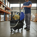 Professional 25 Litre Combination Mop Bucket with Wringer and Castors for Efficient Cleaning