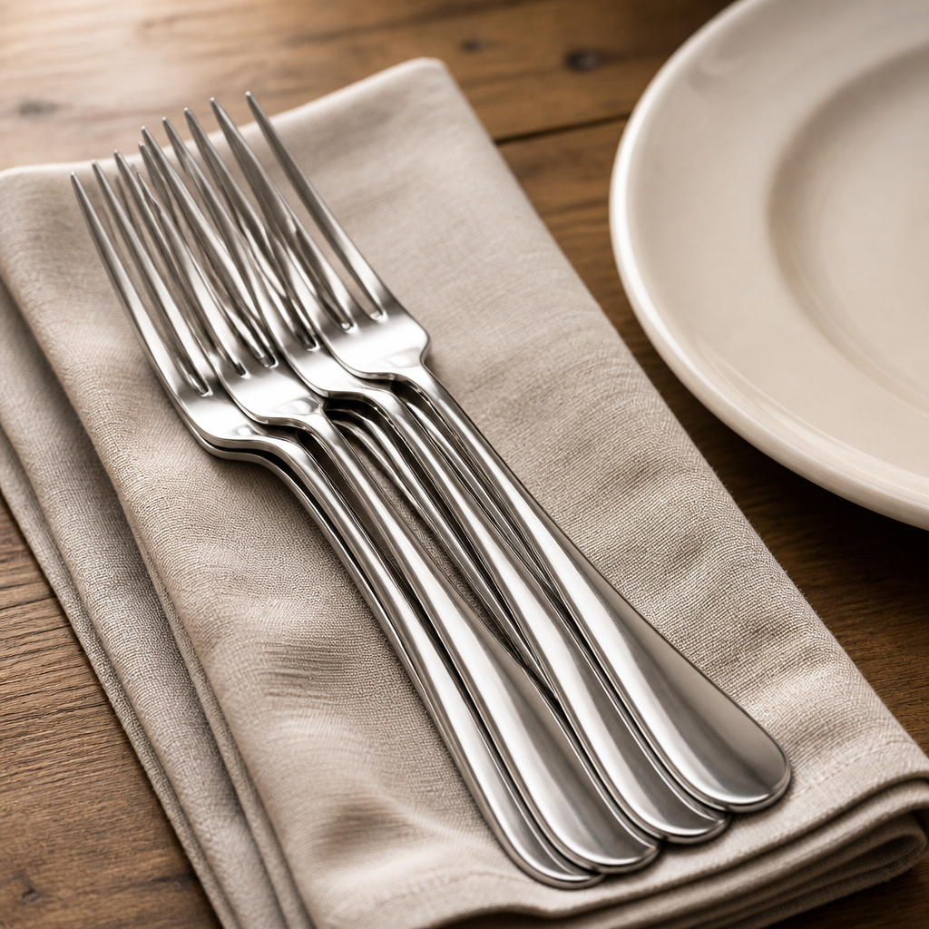 Commercial Dessert Forks 12 Pack Polished Stainless Steel