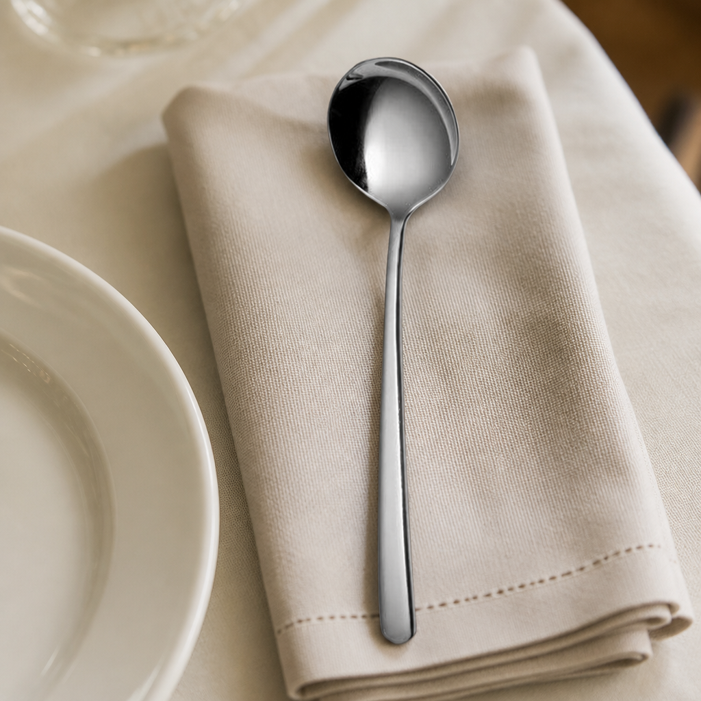 Commercial Stainless Steel English Soup Spoons 12 Pack