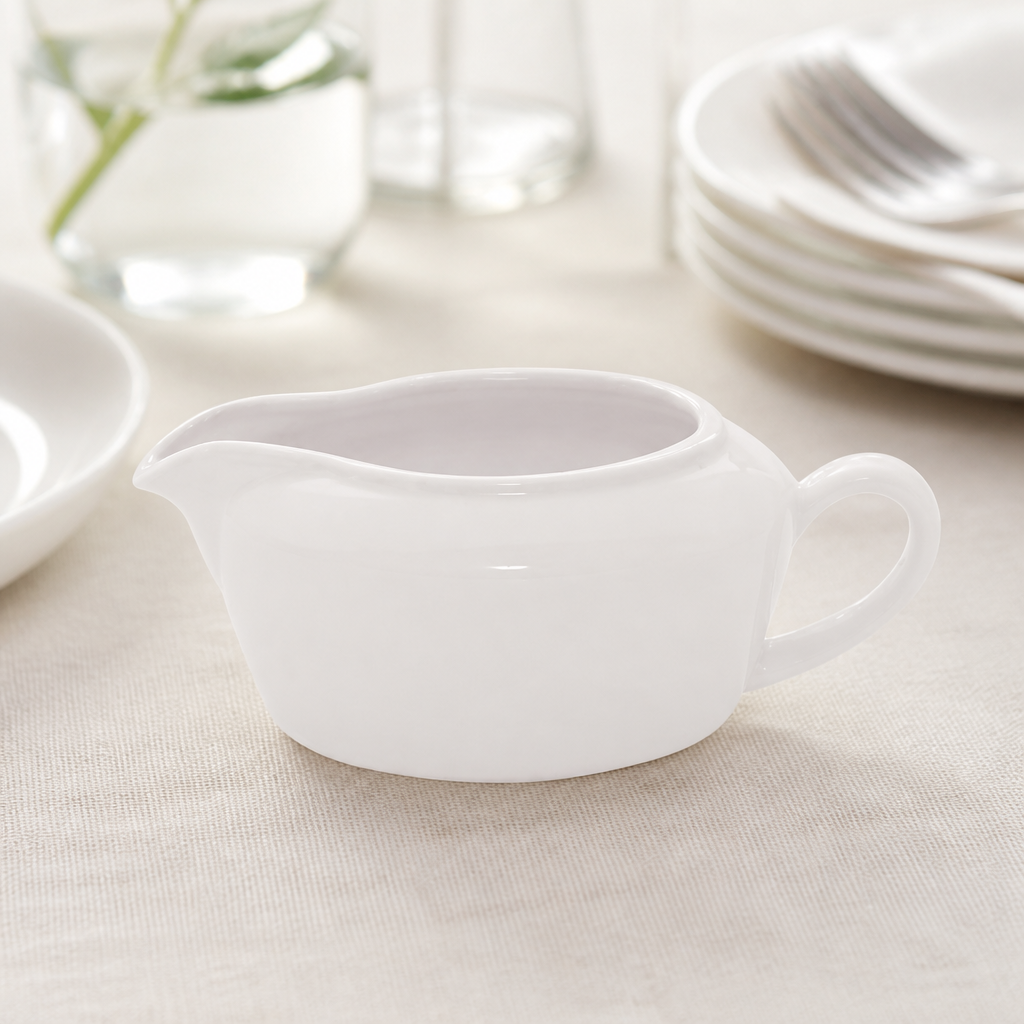 Commercial 370ml Sauce Boat Set for Gravy and Condiments