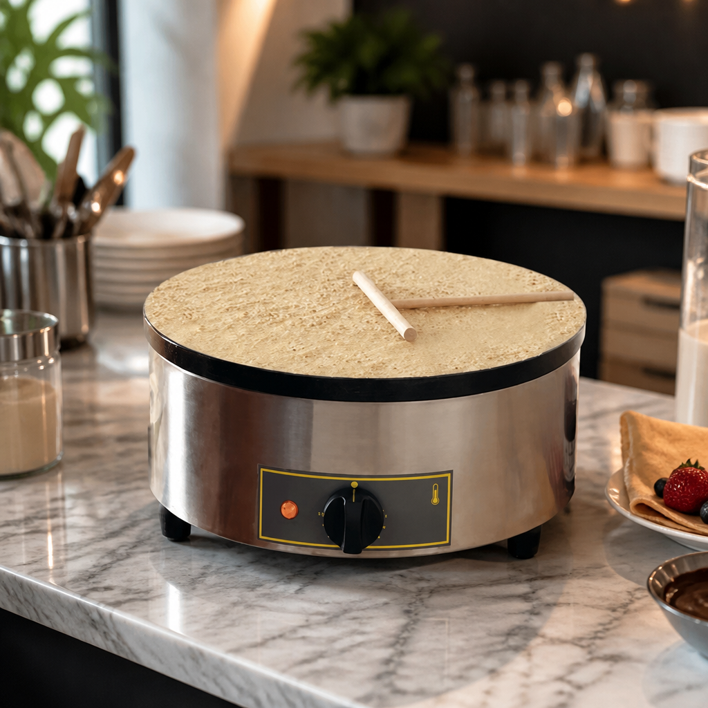 Commercial Electric Crepe Maker Griddle with Cast Iron Plate