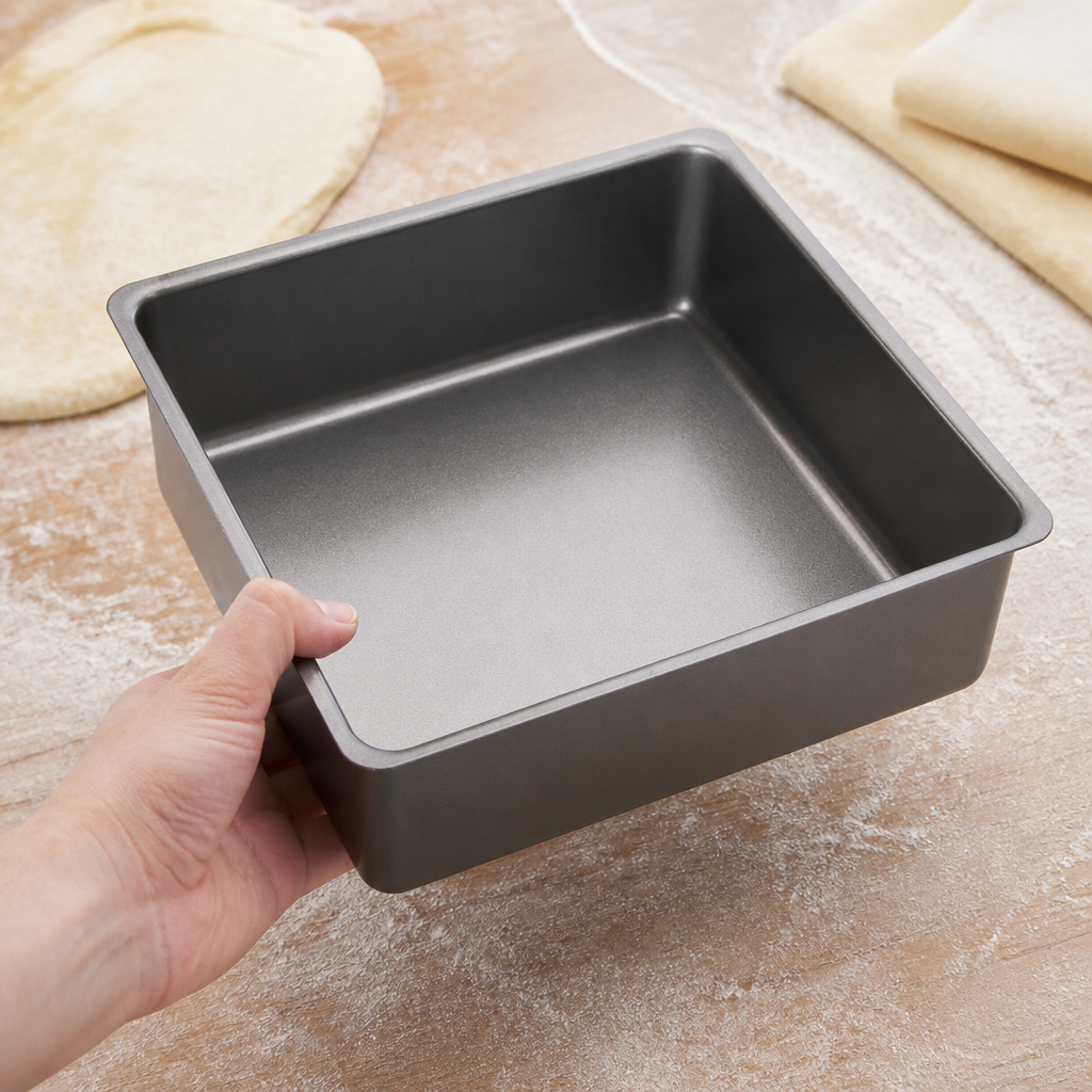 200mm Non-Stick Deep Loose Base Square Cake Pan