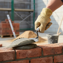 Professional 10" Brick Trowel with Hardened Steel Blade and Wooden Handle for Masonry Work