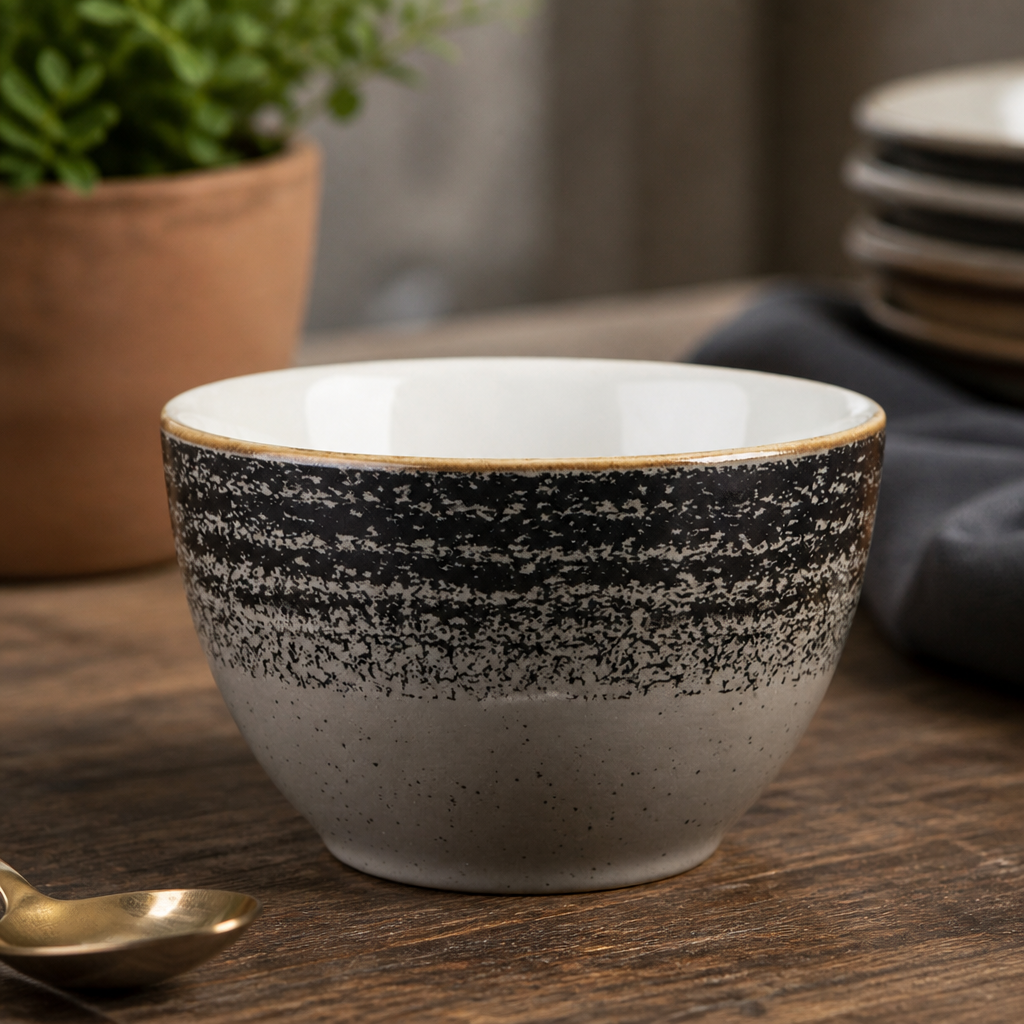 Commercial Sugar Bowls 227ml 8oz Charcoal Black 12 Pack
