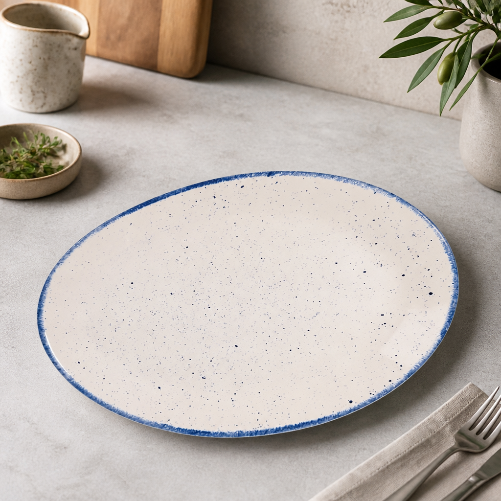 Commercial Oval Plates Indigo Blue 305mm - 12 Pack