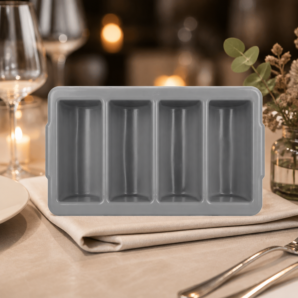 Commercial Large Stackable Cutlery Tray for Efficient Storage