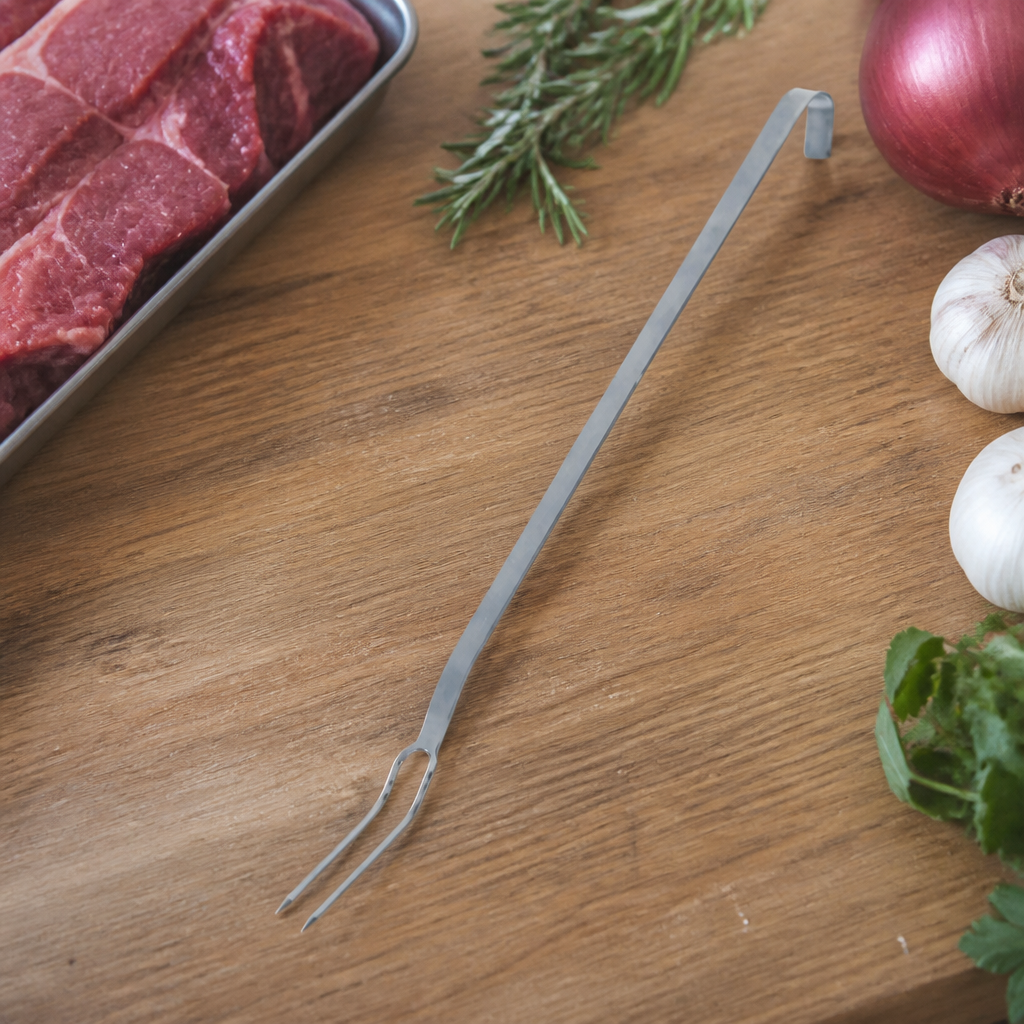 Commercial Two-Prong Meat Fork 560mm Stainless Steel Utensil